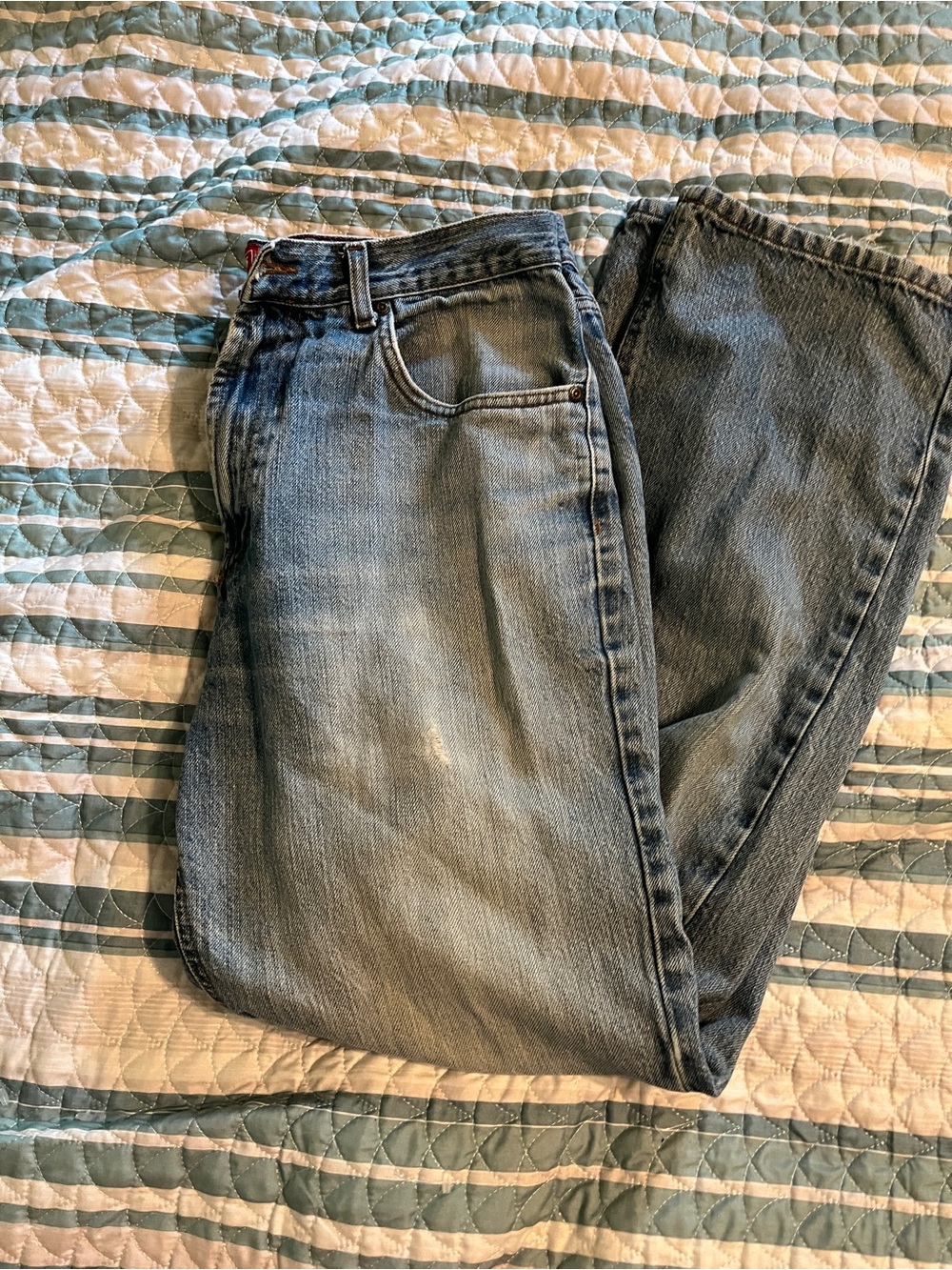 Chaps Men's Light Blue Straight Jeans